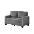 Living Room Sofa Loveseat With Storage Dark Grey Corduroy Dark Grey Foam Corduroy