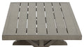 Brown Aluminum Coffee Table Mission Influences, Bottom Shelf Rust Resistant, Weather Resistant Functional And Stylish Light Brown Aluminium
