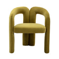 Coolmore Contemporary Designed Velvet Fabric Upholstered Accent Dining Chair Barrel Side Chairs Kitchen Armchair For Living Room Set Of 2 Olive Velvet Olive Foam Velvet