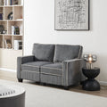 Living Room Sofa Loveseat With Storage Dark Grey Corduroy Dark Grey Foam Corduroy
