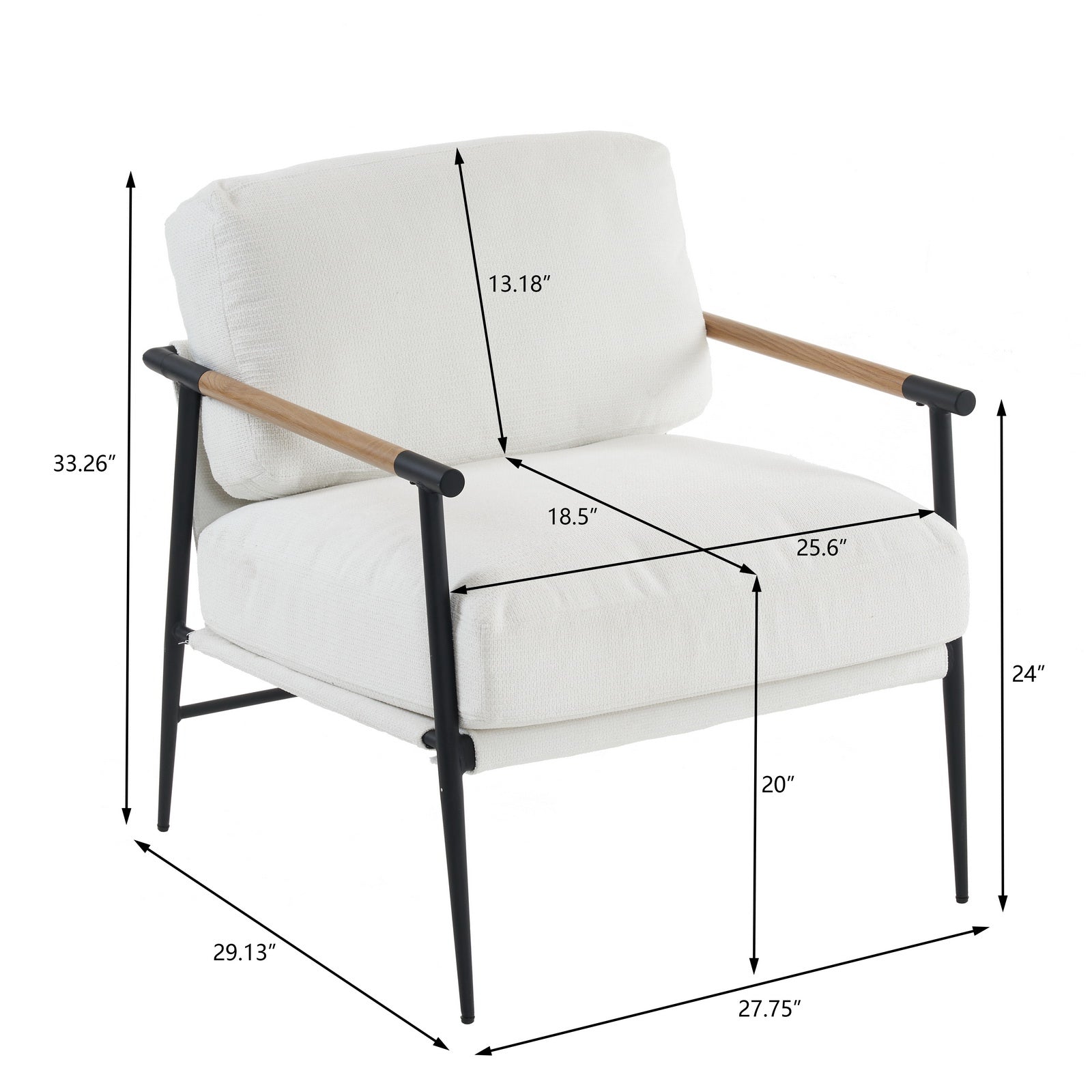 Leisure Chair Lounge Chair Velvet White Color White Fabric