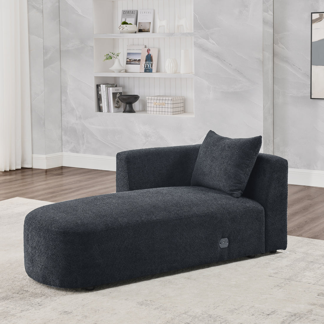 Right Chaise For Modluar Sofa Black Foam