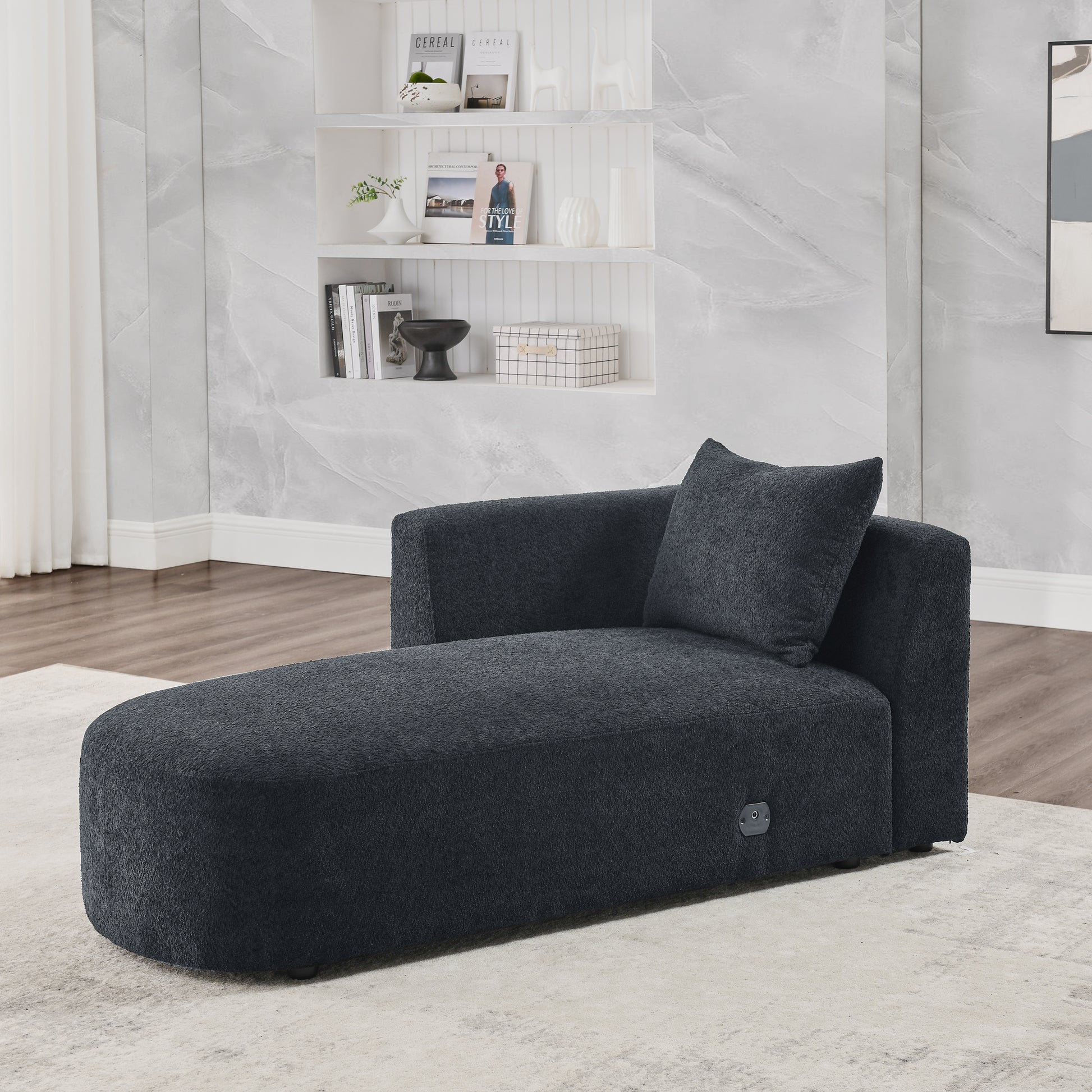 Right Chaise For Modluar Sofa Black Foam
