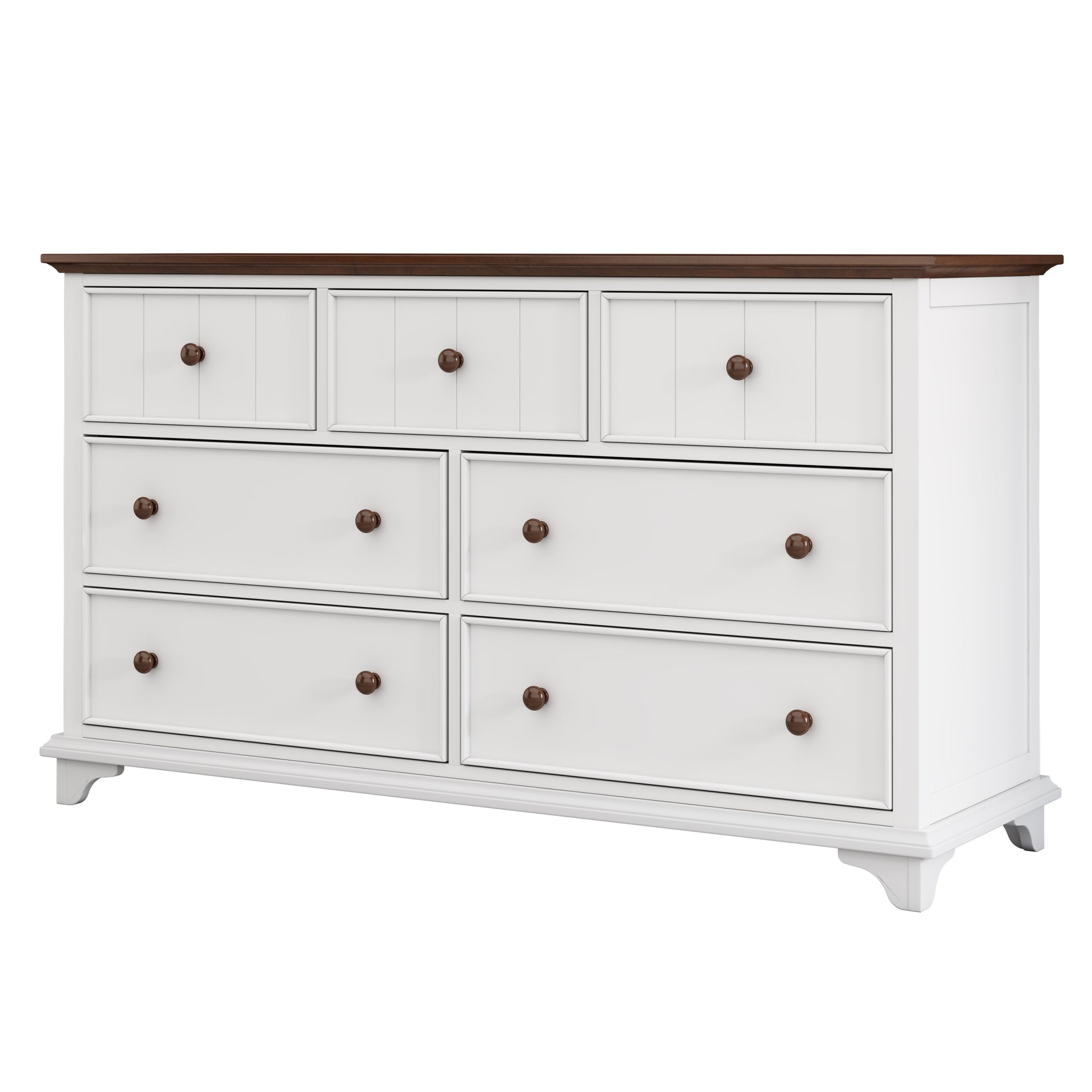 3 Pieces Wooden Captain Bedroom Set Twin Bed With Trundle, Nightstand And Dresser, White Walnut White Walnut Wood