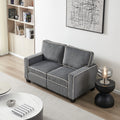 Living Room Sofa Loveseat With Storage Dark Grey Corduroy Dark Grey Foam Corduroy