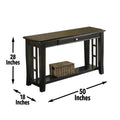 Cassidy Sofa Table Ebony Solid Wood Mdf