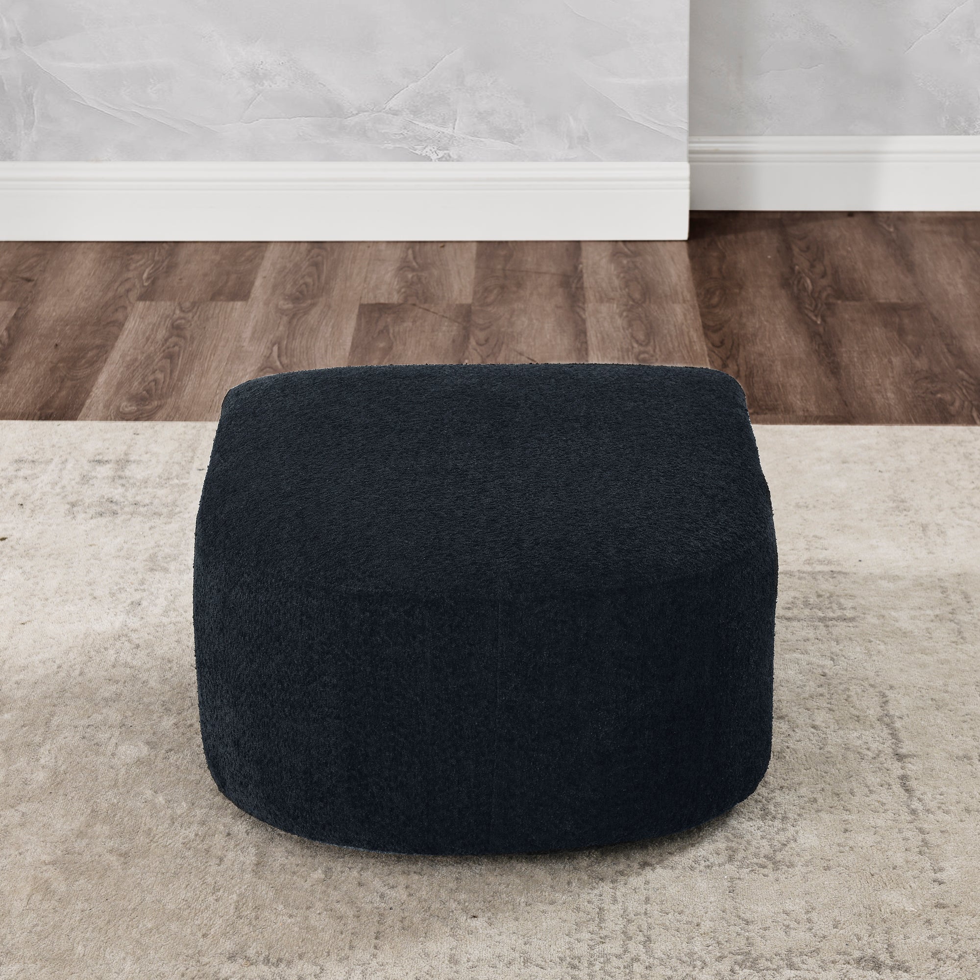 Ottoman For Modular Sofa Black Foam