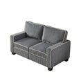 Living Room Sofa Loveseat With Storage Dark Grey Corduroy Dark Grey Foam Corduroy