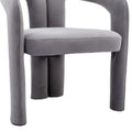 Coolmore Contemporary Designed Velvet Fabric Upholstered Accent Dining Chair Barrel Side Chairs Kitchen Armchair For Living Room Set Of 2 Gray Velvet Gray Foam Velvet