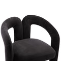 Coolmore Contemporary Designed Velvet Fabric Upholstered Accent Dining Chair Barrel Side Chairs Kitchen Armchair For Living Room Set Of 2 Black Velvet Black Foam Velvet