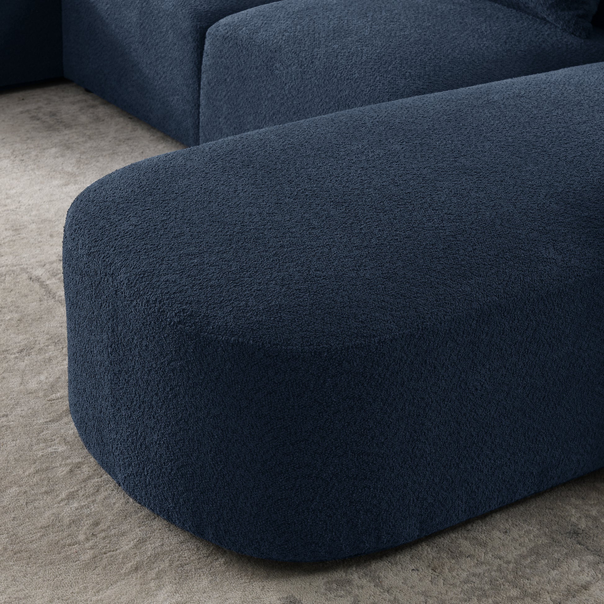 Ottoman For Modular Sofa Navy Foam