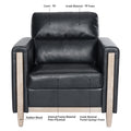 1 Seater Sofa For Living Room Black Pu Pu