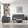 Living Room Sofa Set 2 3 Seat Dark Grey Corduroy Dark Grey Foam Corduroy