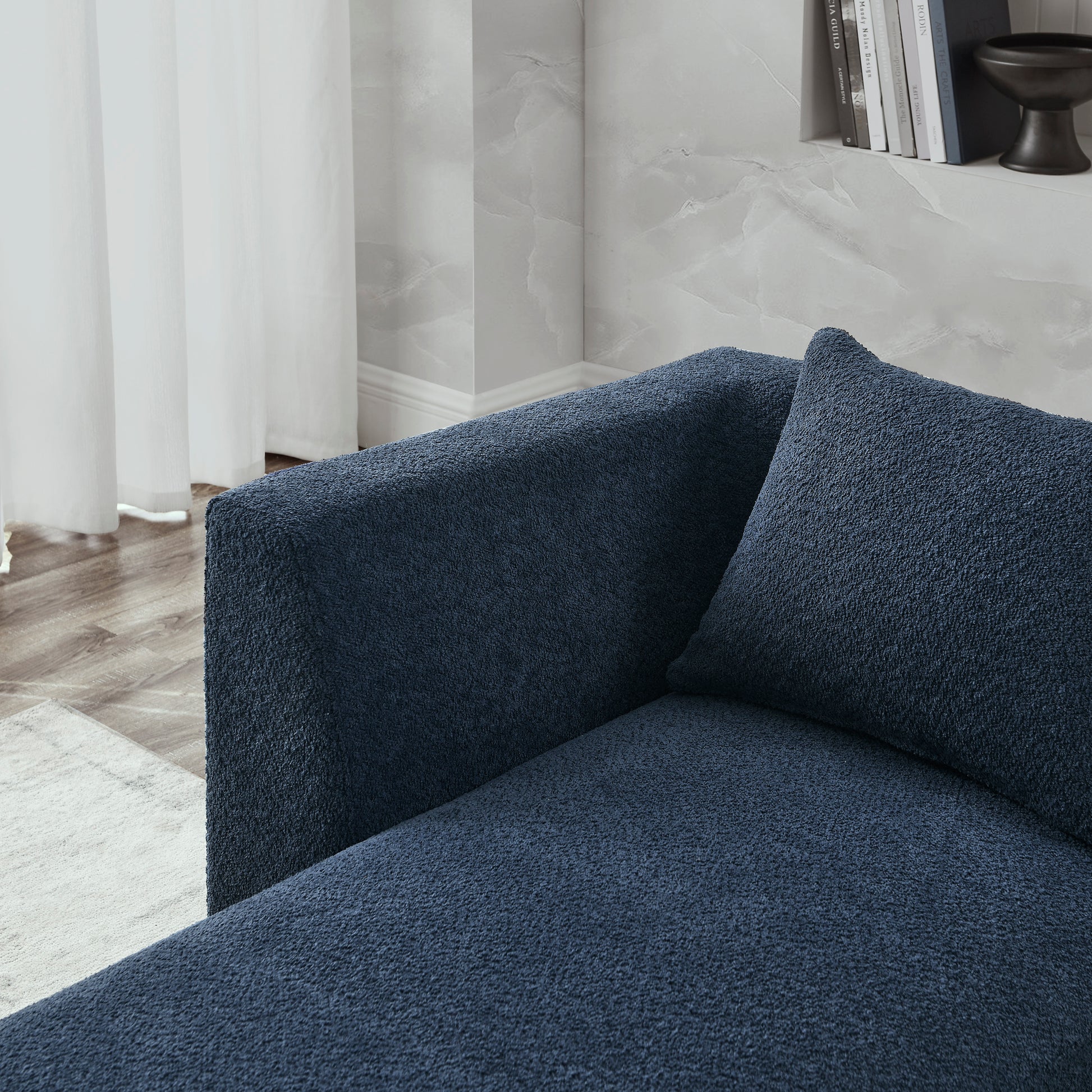 Ottoman For Modular Sofa Navy Foam