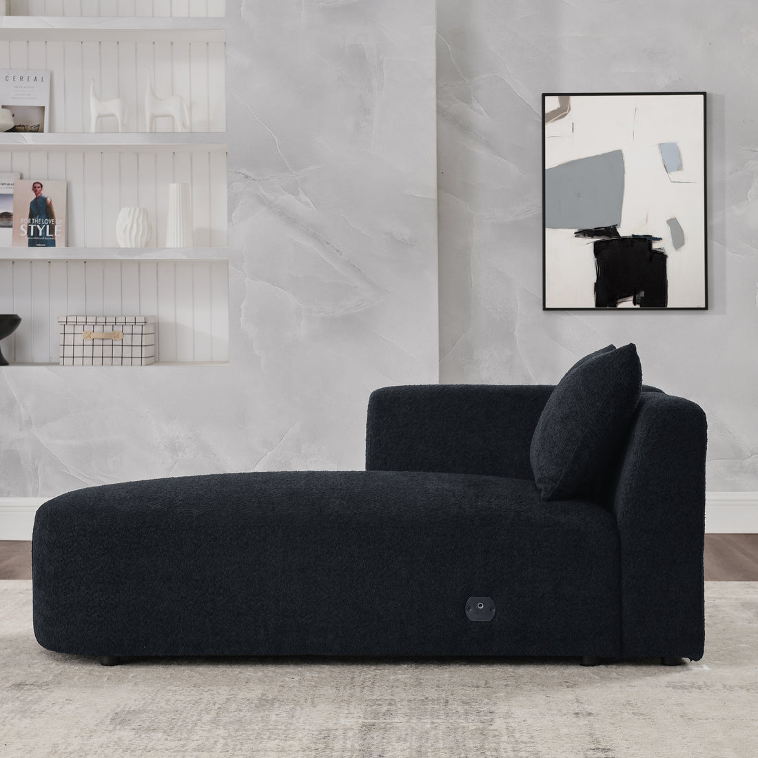Right Chaise For Modluar Sofa Black Foam