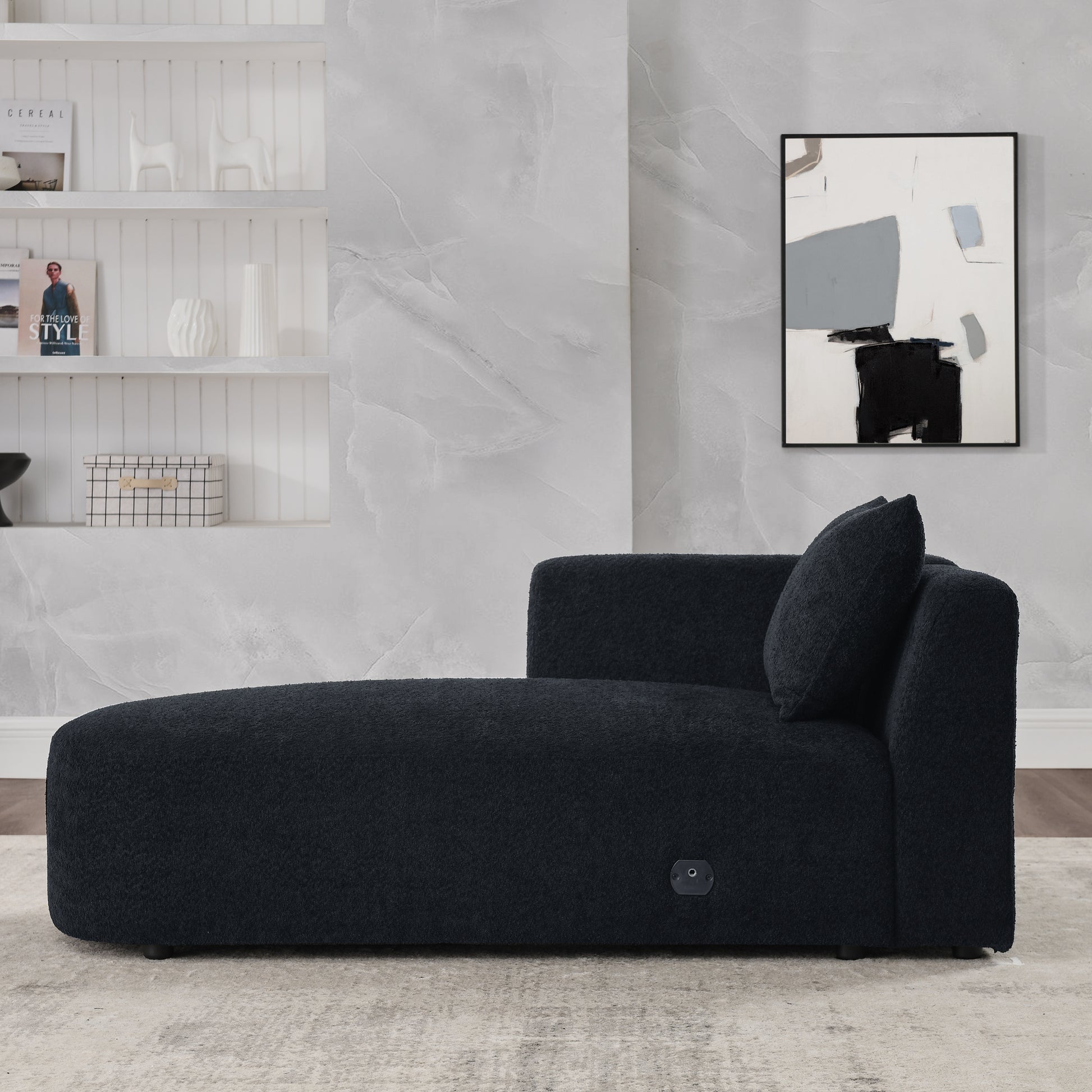 Right Chaise For Modluar Sofa Black Foam