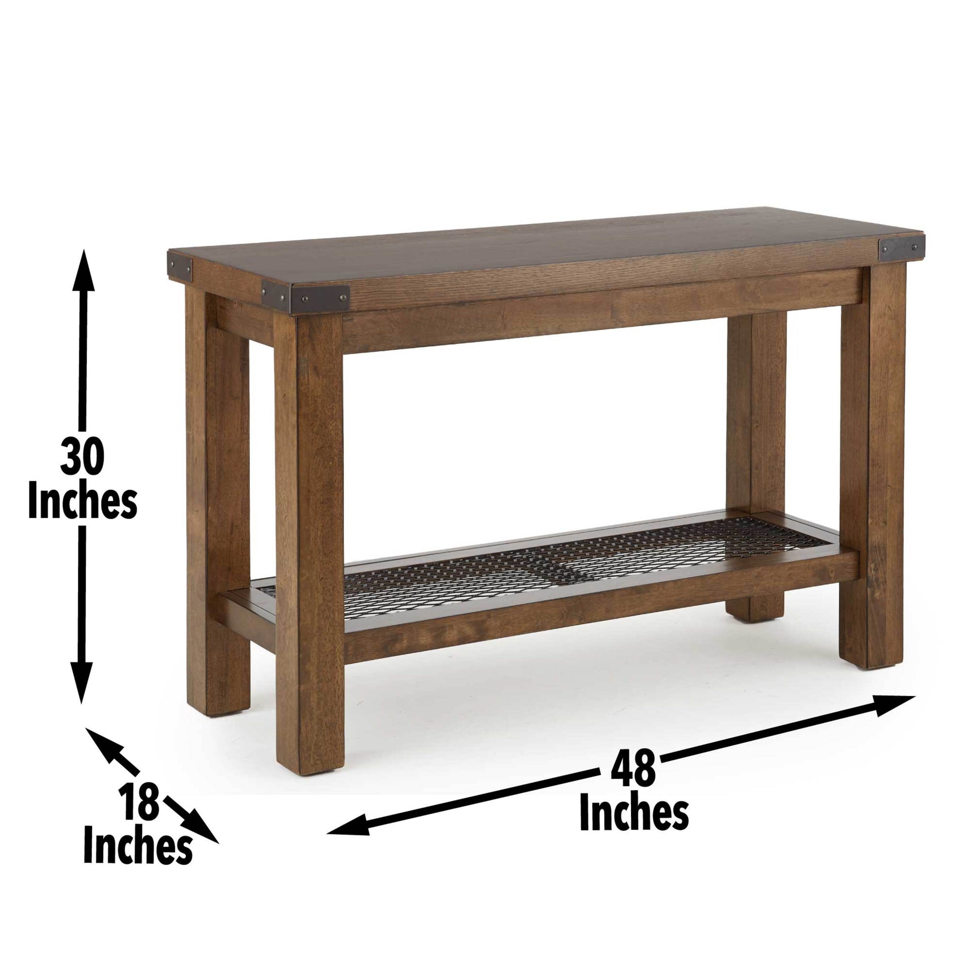 Hailee Sofa Table Oak Solid Wood Mdf