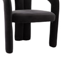 Coolmore Contemporary Designed Velvet Fabric Upholstered Accent Dining Chair Barrel Side Chairs Kitchen Armchair For Living Room Set Of 2 Black Velvet Black Foam Velvet