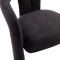 Coolmore Contemporary Designed Velvet Fabric Upholstered Accent Dining Chair Barrel Side Chairs Kitchen Armchair For Living Room Set Of 2 Black Velvet Black Foam Velvet