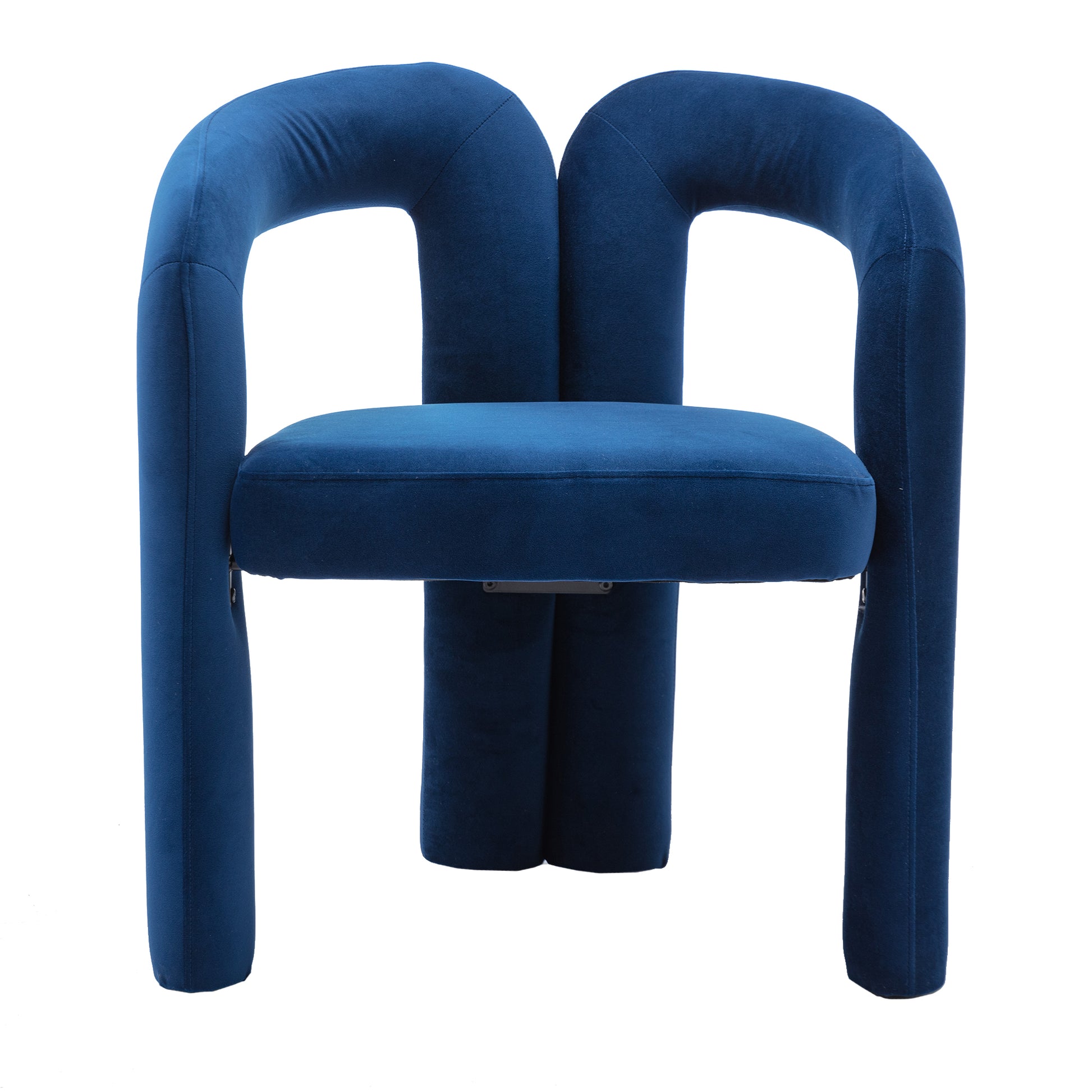 Coolmore Contemporary Designed Velvet Fabric Upholstered Accent Dining Chair Barrel Side Chairs Kitchen Armchair For Living Room Set Of 2 Navy Velvet Navy Foam Velvet