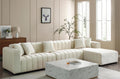 L Shape Sectional Sofa With Deep Tufted Velvet Upholstered Right Chaise Modular Sofa Beige Beige Fabric