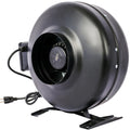6 Inch 412 Cfm Inline Duct Fan: Air Circulation Vent Blower For Hydroponics, Basements, And Kitchens Black Steel