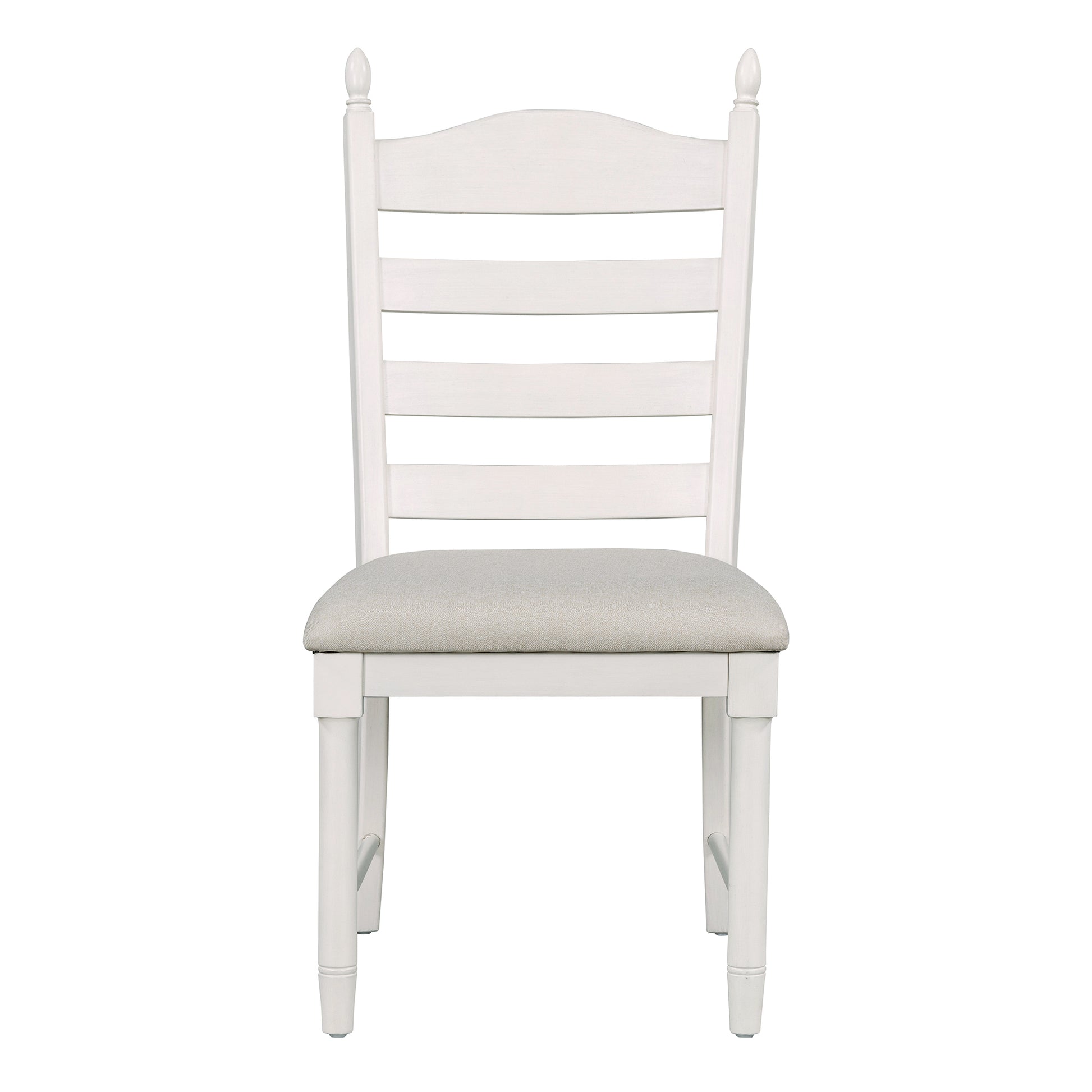 5 Piece Retro Functional Dining Table Set Wood Round Extendable Dining Table And 4 Upholstered Dining Chairs Off White Off White Solid Wood