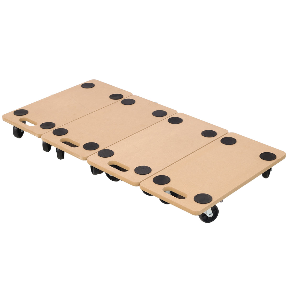 Furniture Moving Dolly, Heavy Duty Wood Rolling Mover With Wheels For Piano Couch Fridge Heavy Items, Securely Holds 500 Lbs 4Pcs 22.8" X11.2" Platform Natural Mdf