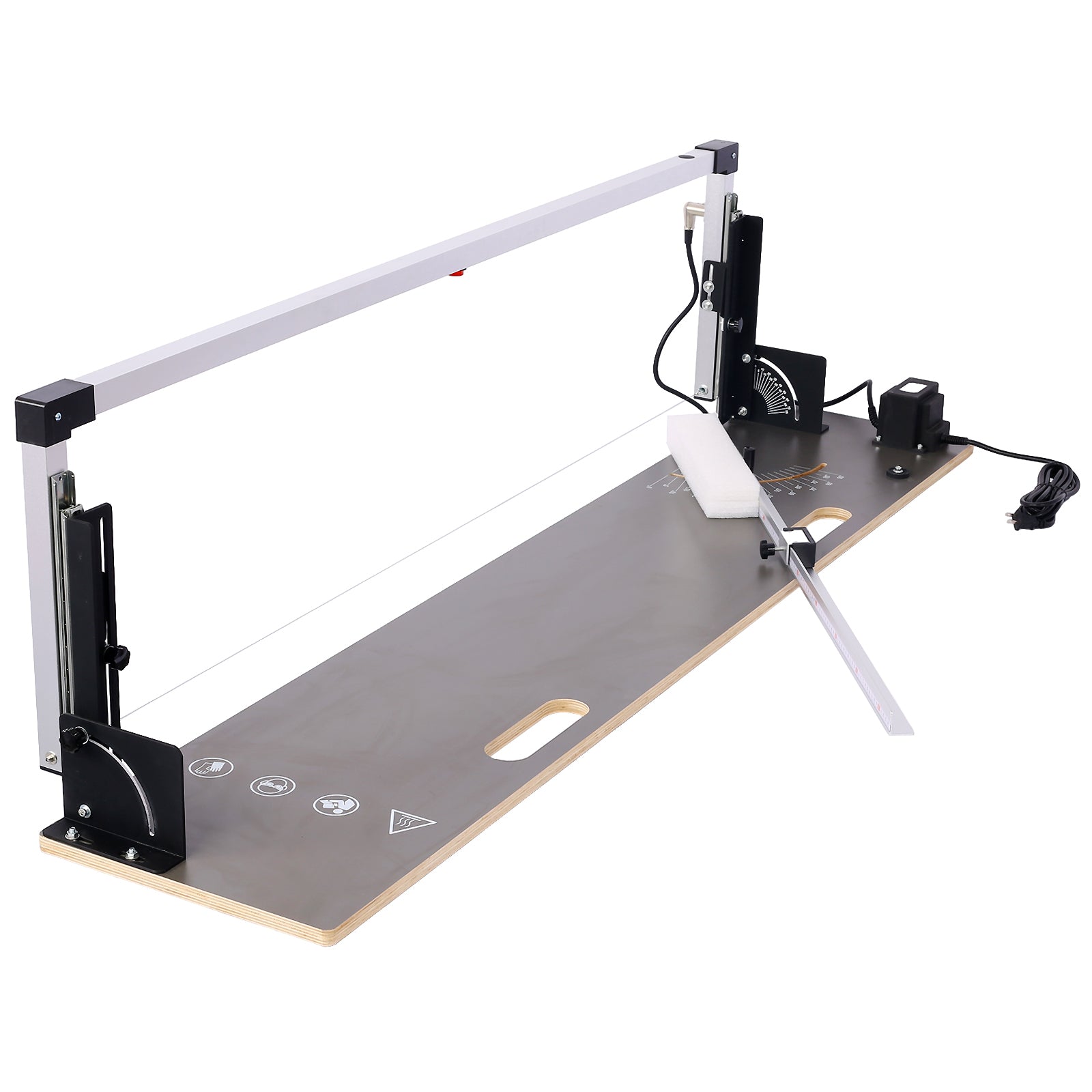 Styrofoam Cutter 450 , 200 W Foam Cutter, Styrofoam Cutter With Nichrom Heating Wire, 36 V Output Voltage, Cutting Thickness 300 Mm, Groove Machine For Pearl Cotton, Sponge, Plastic Etc. Displaced Black And Silver Metal