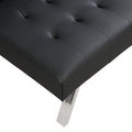 Sofa Bed Black Pvc Black Leather