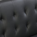Sofa Bed Black Pvc Black Leather