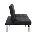 Sofa Bed Black Pvc Black Leather