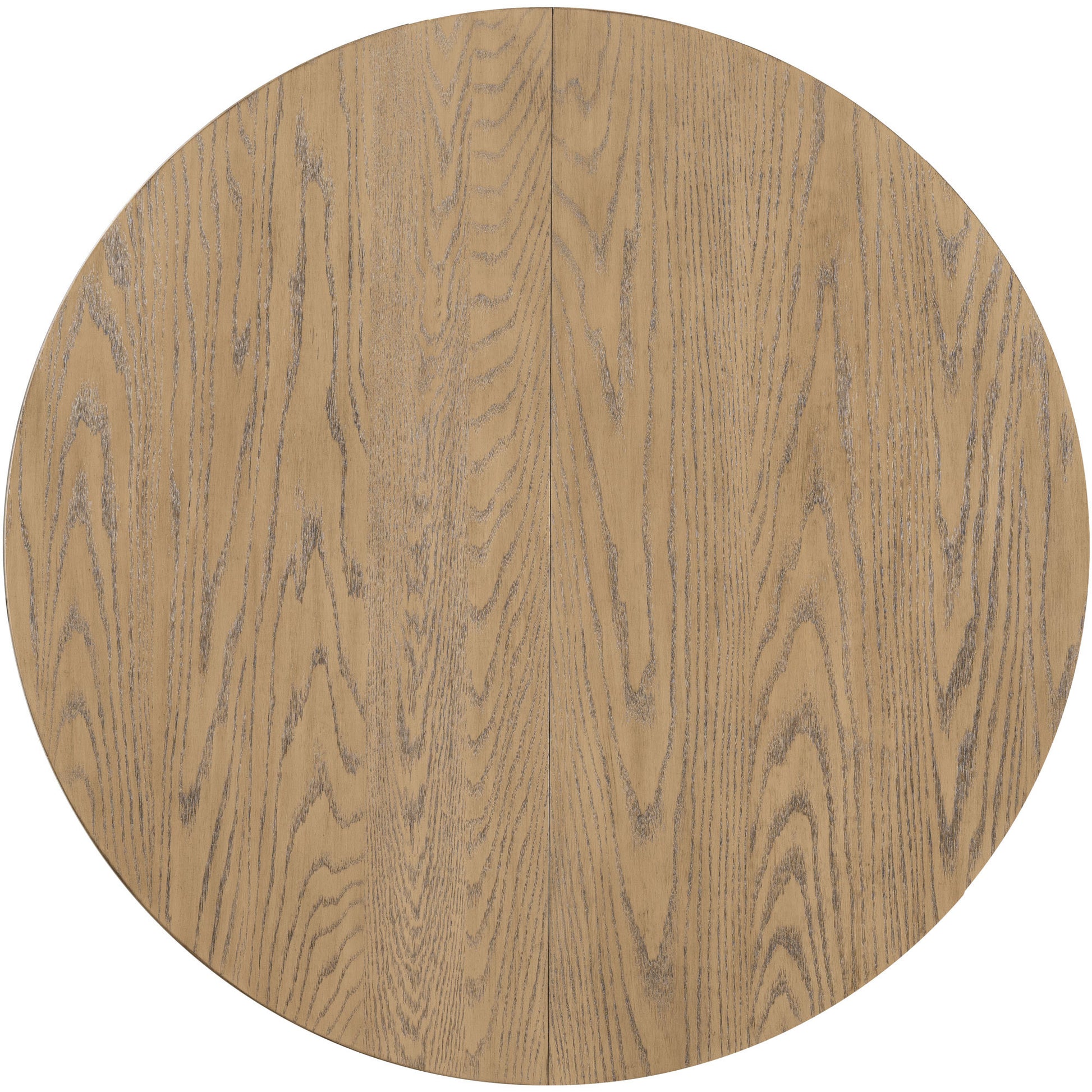 Farmhouse Round Extendable Dining Table With 16" Leaf Wood Kitchen Table Oak Natural Wood Antique White Oak Natural Wood Antique White Solid Wood