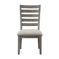 Gray Finish Traditional Style Side Chairs Set Of 2Pc Wooden Frame Ladder Back Design Dining Room Furniture Gray Wood