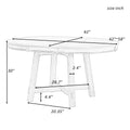 Farmhouse Round Extendable Dining Table With 16