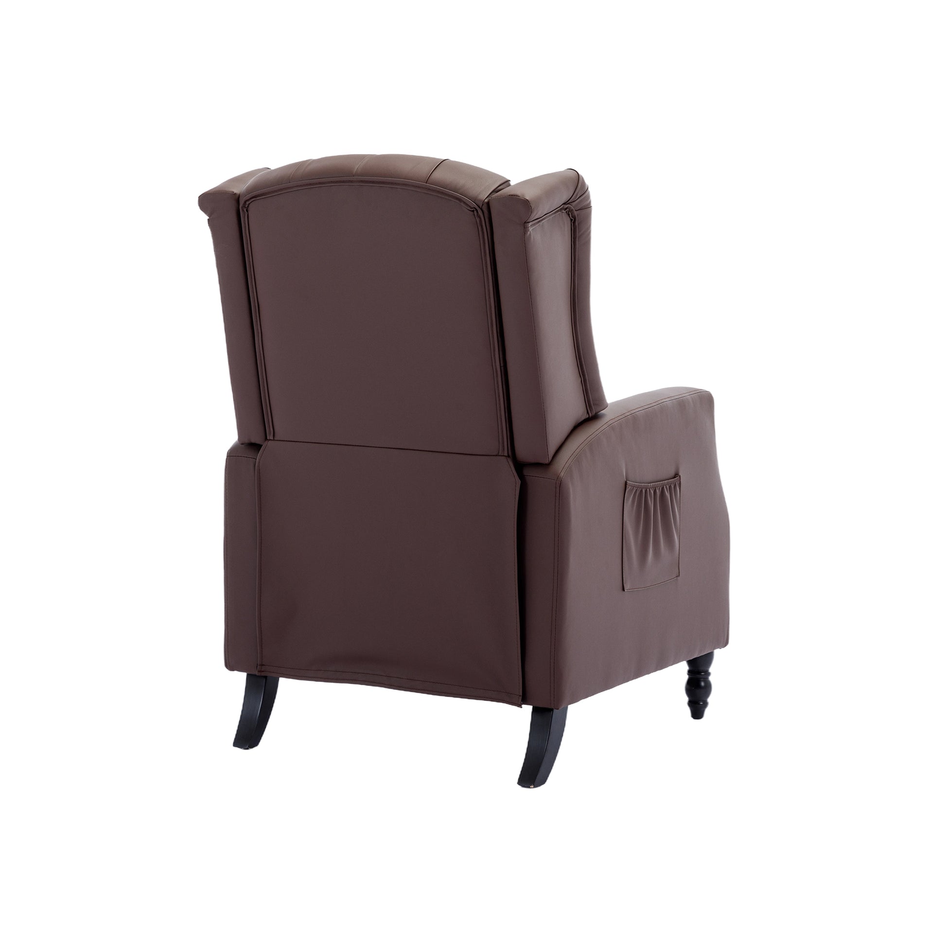 Coolmore Modern Comfortable Upholstered Leisurechair Recliner Chair For Living Room Brown Primary Living Space Rubberwood Foam Pu Leather