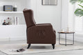 Coolmore Modern Comfortable Upholstered Leisurechair Recliner Chair For Living Room Brown Primary Living Space Rubberwood Foam Pu Leather