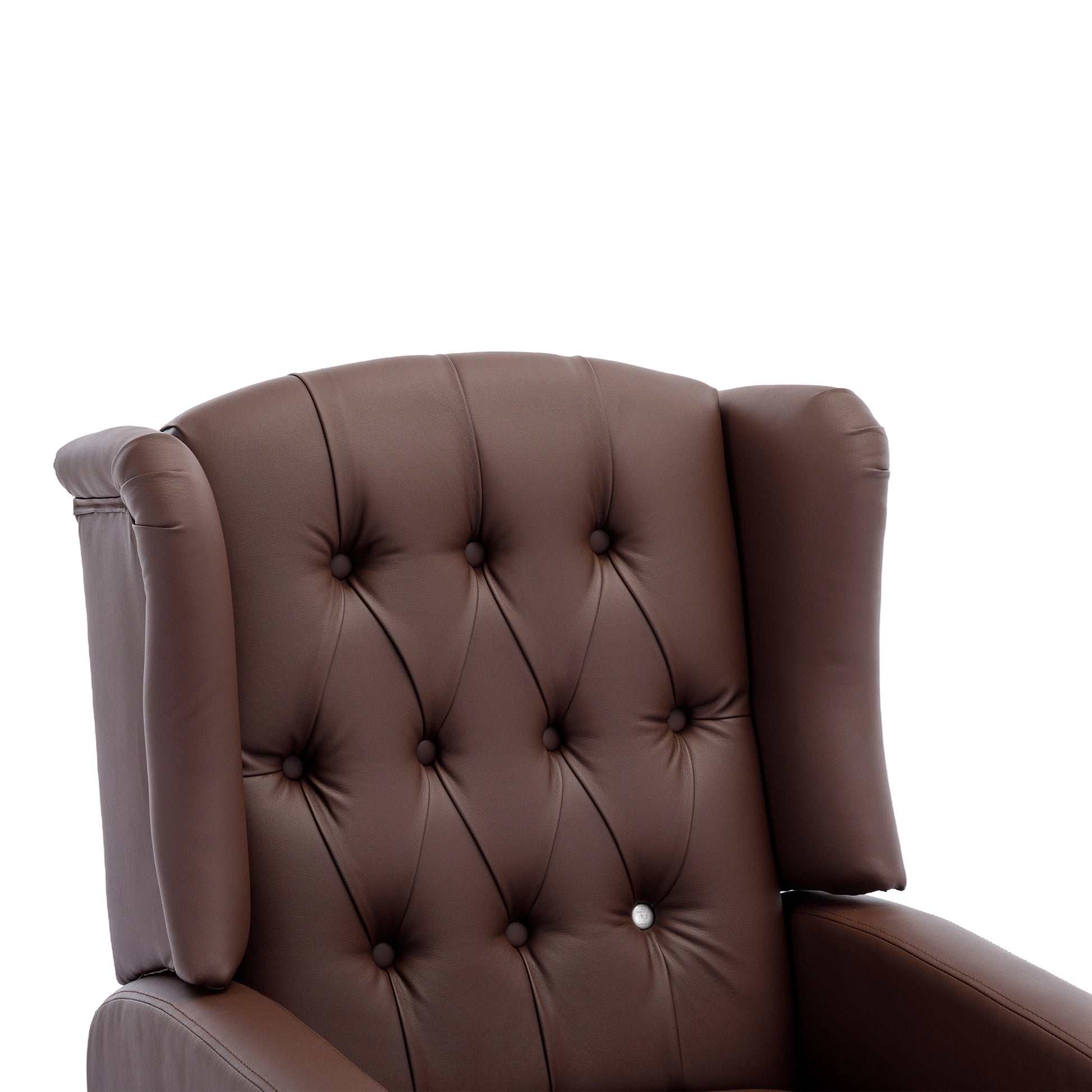 Coolmore Modern Comfortable Upholstered Leisurechair Recliner Chair For Living Room Brown Primary Living Space Rubberwood Foam Pu Leather
