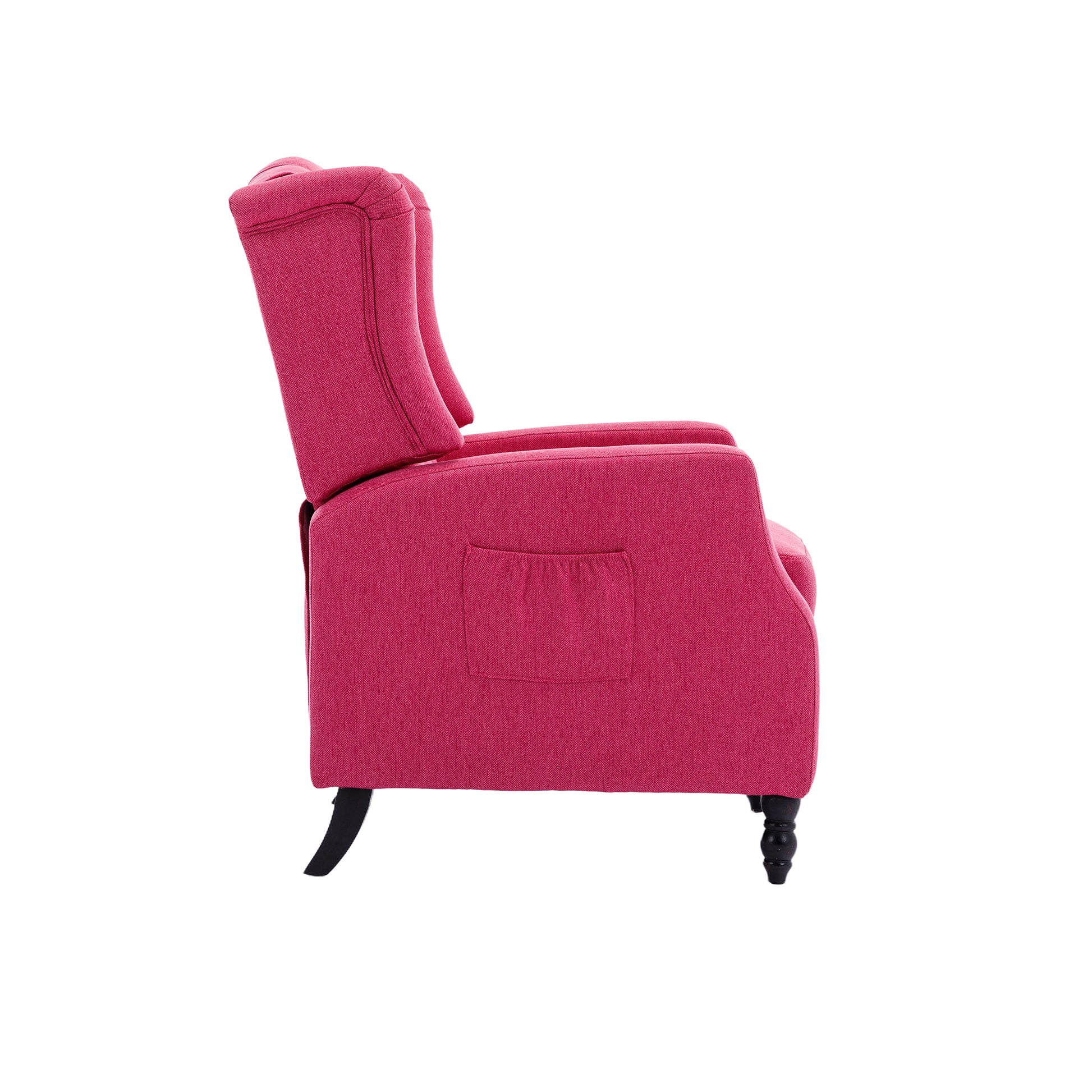 Coolmore Modern Comfortable Upholstered Leisurechair Recliner Chair For Living Room Rose Red Primary Living Space Rubberwood Foam Linen