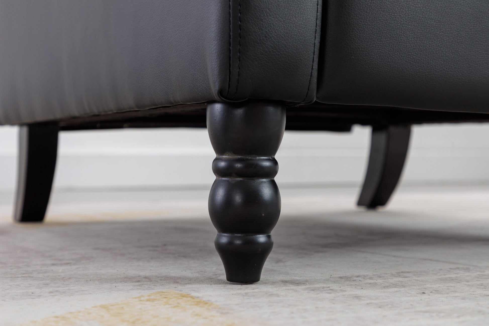 Coolmore Modern Comfortable Upholstered Leisurechair Recliner Chair For Living Room Black Primary Living Space Rubberwood Foam Pu Leather