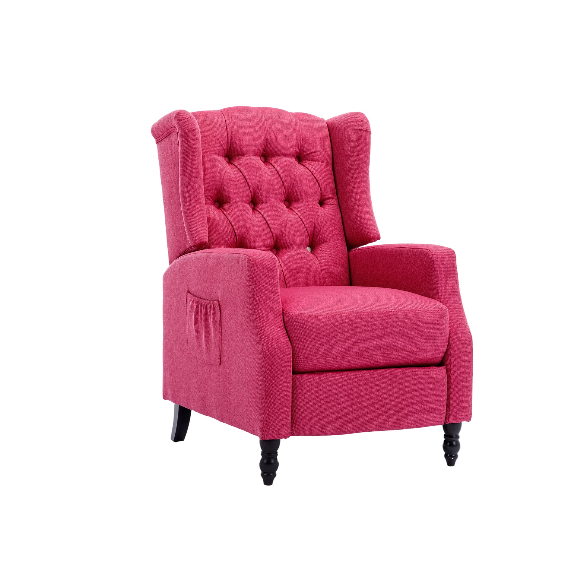 Coolmore Modern Comfortable Upholstered Leisurechair Recliner Chair For Living Room Rose Red Primary Living Space Rubberwood Foam Linen