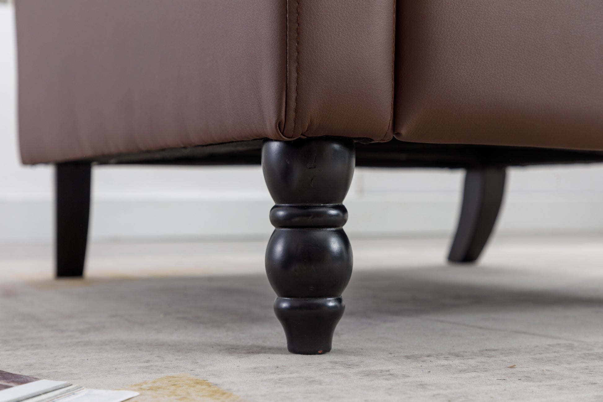 Coolmore Modern Comfortable Upholstered Leisurechair Recliner Chair For Living Room Brown Primary Living Space Rubberwood Foam Pu Leather