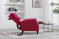 Coolmore Modern Comfortable Upholstered Leisurechair Recliner Chair For Living Room Rose Red Primary Living Space Rubberwood Foam Linen