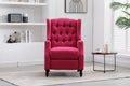 Coolmore Modern Comfortable Upholstered Leisurechair Recliner Chair For Living Room Rose Red Primary Living Space Rubberwood Foam Linen