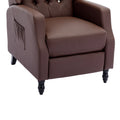Coolmore Modern Comfortable Upholstered Leisurechair Recliner Chair For Living Room Brown Primary Living Space Rubberwood Foam Pu Leather