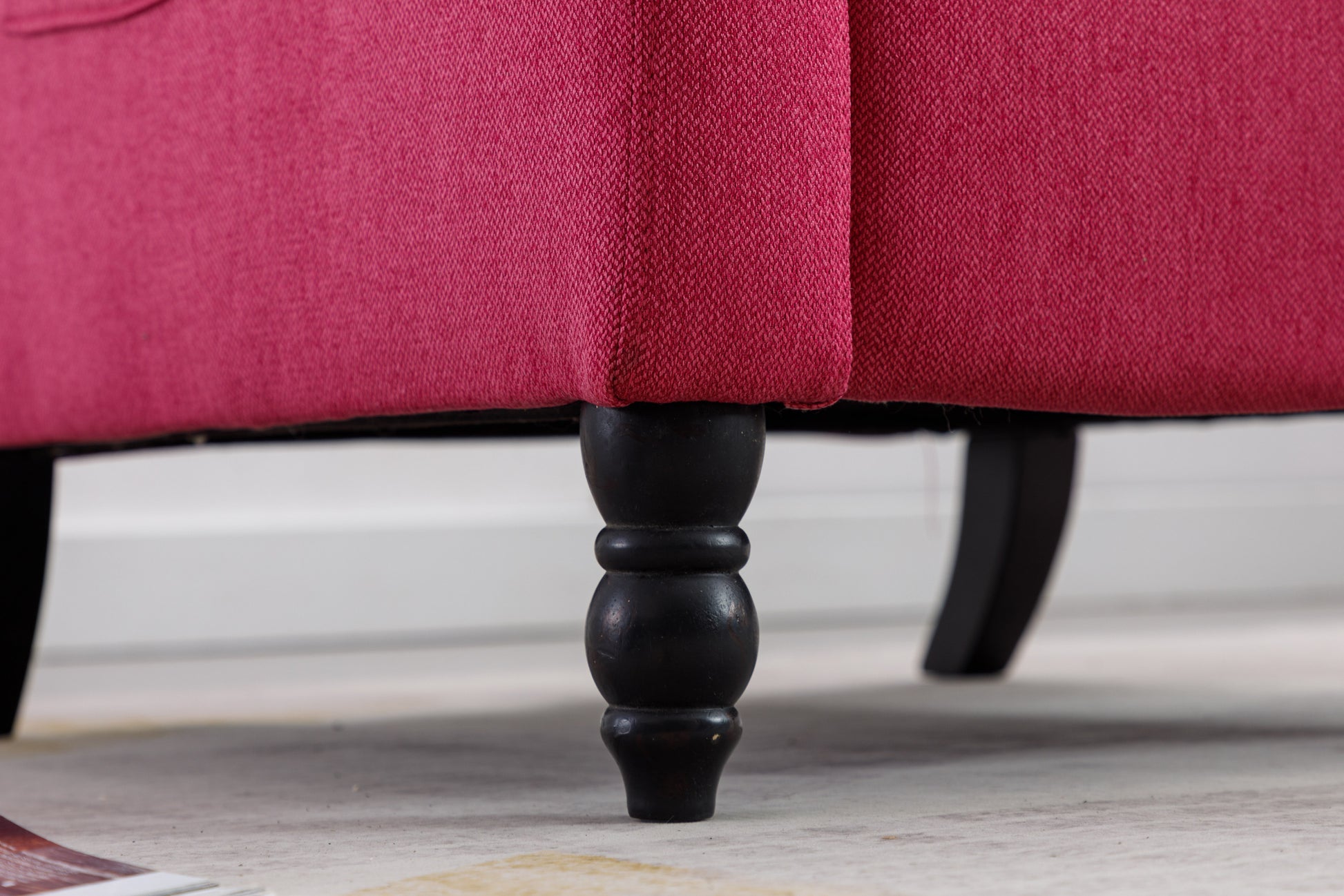 Coolmore Modern Comfortable Upholstered Leisurechair Recliner Chair For Living Room Rose Red Primary Living Space Rubberwood Foam Linen