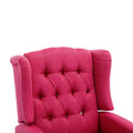 Coolmore Modern Comfortable Upholstered Leisurechair Recliner Chair For Living Room Rose Red Primary Living Space Rubberwood Foam Linen