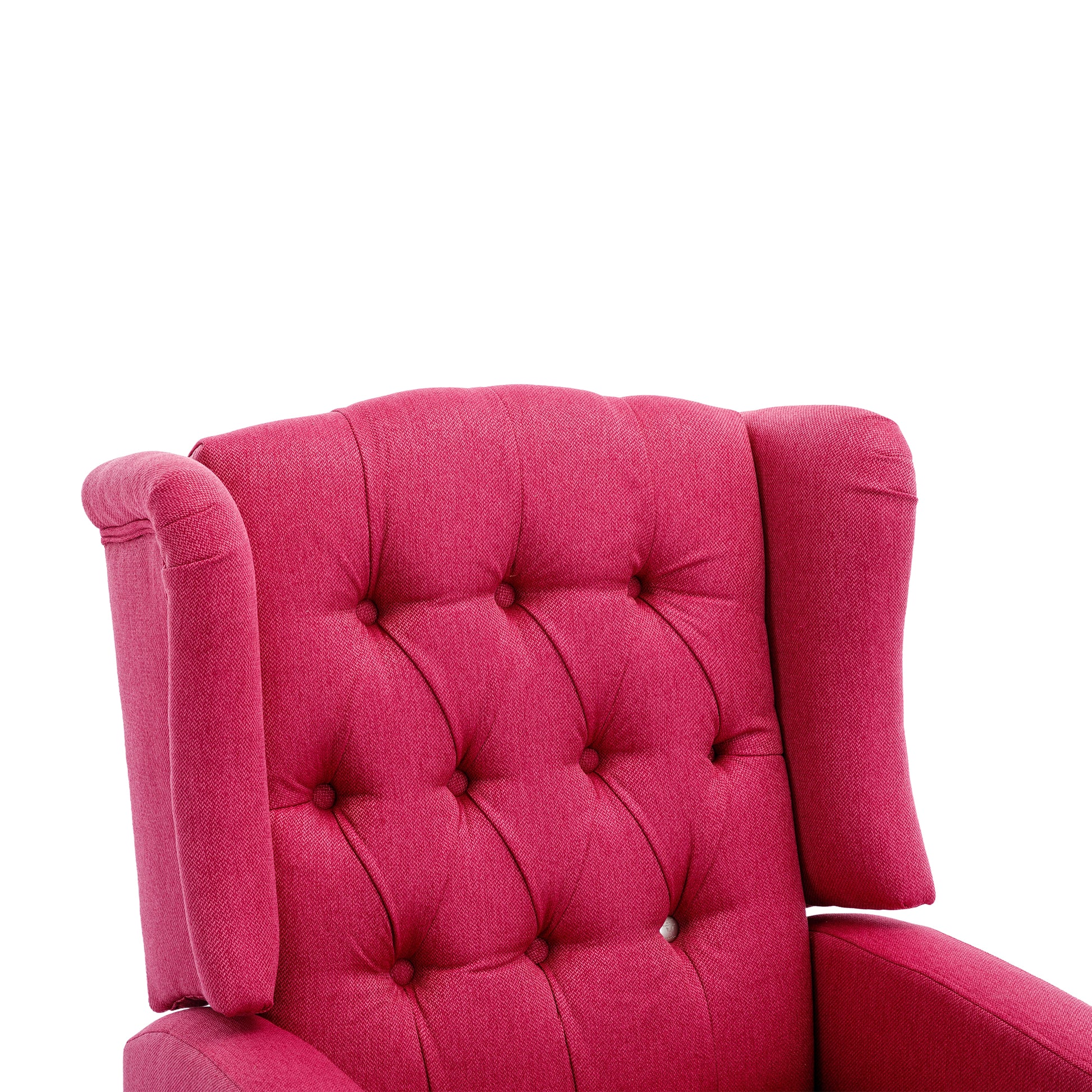 Coolmore Modern Comfortable Upholstered Leisurechair Recliner Chair For Living Room Rose Red Primary Living Space Rubberwood Foam Linen