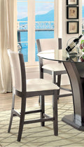 Style Comfort Contemporary 2Pcs Counter Height Chairs Gray And Whitecushion Seat Kitchen Dining Room Furniture White Gray Gray Dining Room Contemporary,Modern Dining Chairs Solid Back Solid Wood