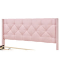Queen Size Storage Bed Linen Upholstered Platform Bed With Two Drawers Pink Queen Pink Upholstered